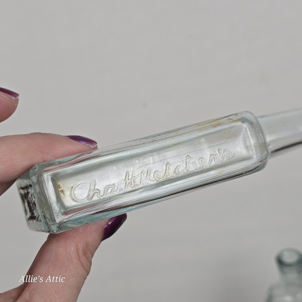 6 Apothecary Jars Bottles Vintage Pharmacy Glass Embossed Listerine Citrate Lot - Picture 11 of 13